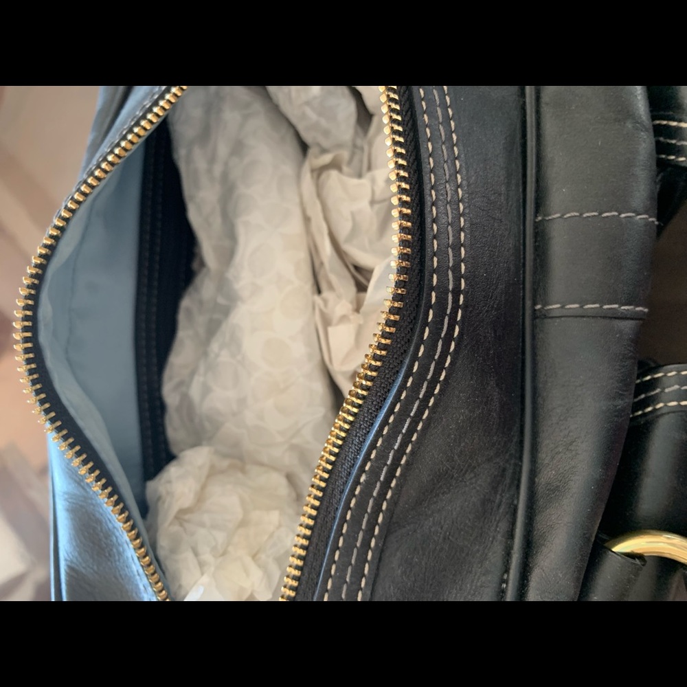 Black leather Vintage COACH doctor’s bag - Picture 3 of 3